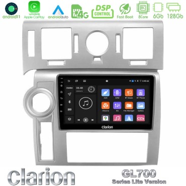 Clarion GL700 Lite Series 8Core Android11 6+128GB Hummer H2 2008-2009 Navigation Multimedia Tablet 9" Με Carplay &amp; Android Auto