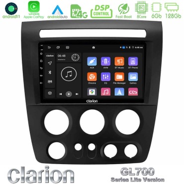 Clarion GL700 Lite Series 8Core Android11 6+128GB Hummer H3 2005-2009 Navigation Multimedia Tablet 9" Με Carplay &amp; Android Auto
