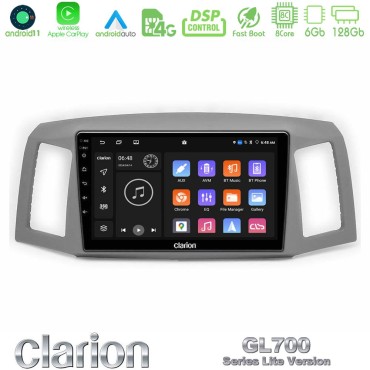 Clarion GL700 Lite Series 8Core Android11 6+128GB Jeep Grand Cherokee 2005-2007 Navigation Multimedia Tablet 10" Με Carplay &amp; Android Auto
