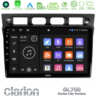 Clarion GL700 Lite Series Kia Picanto 2004-2007 8Core Android11 6+128GB Navigation Multimedia Tablet 9" Με Carplay &amp; Android Auto Με Carplay &amp; Android Auto