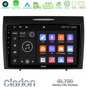Clarion GL700 Lite Series 8Core Android11 6+128GB Mercedes SLK Class Navigation Multimedia Tablet 9" Με Carplay &amp; Android Auto