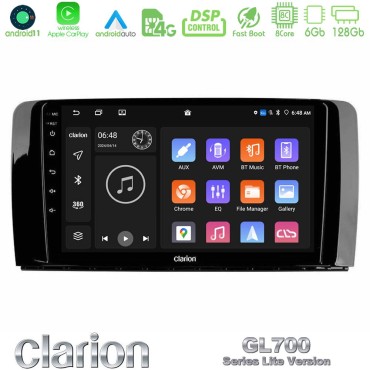 Clarion GL700 Lite Series 8Core Android11 6+128GB Mercedes R Class Navigation Multimedia Tablet 9" Με Carplay &amp; Android Auto