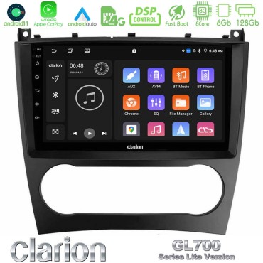 Clarion GL700 Lite Series 8Core Android11 6+128GB Mercedes W203 Facelift Navigation Multimedia Tablet 9" Με Carplay &amp; Android Auto