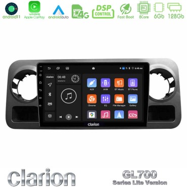 Clarion GL700 Lite Series 8Core Android11 6+128GB Mercedes Sprinter W907 Navigation Multimedia Tablet 10" Με Carplay &amp; Android Auto