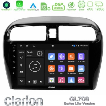 Clarion GL700 Lite Series 8Core Android11 6+128GB Mitsubishi Space Star 2013-2016 Navigation Multimedia Tablet 9" Με Carplay &amp; Android Auto