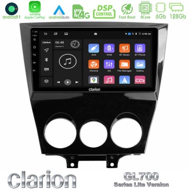 Clarion GL700 Lite Series 8Core Android11 6+128GB Mazda RX8 2008-2012 Navigation Multimedia Tablet 9" Με Carplay &amp; Android Auto