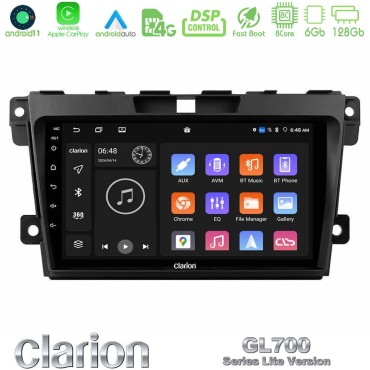 Clarion GL700 Lite Series 8Core Android11 6+128GB Mazda CX-7 2007-2011 Navigation Multimedia Tablet 9" Με Carplay &amp; Android Auto