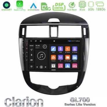 Clarion GL700 Lite Series 8Core Android11 6+128GB Nissan Pulsar 2015-2018 Navigation Multimedia Tablet 9" Με Carplay &amp; Android Auto