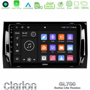 Clarion GL700 Lite Series 8Core Android11 6+128GB Skoda Kodiaq/Karoq 2017-&gt; Navigation Multimedia Tablet 10" Με Carplay &amp; Android Auto
