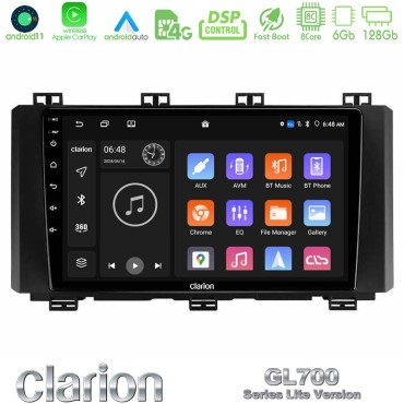 Clarion GL700 Lite Series 8Core Android11 6+128GB Seat Ateca 2017-2021 Navigation Multimedia Tablet 9" Με Carplay &amp; Android Auto