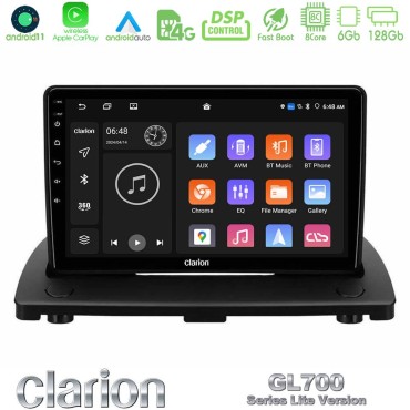 Clarion GL700 Lite Series 8Core Android11 6+128GB Volvo XC90 2006-2014 Navigation Multimedia Tablet 9" Με Carplay &amp; Android Auto