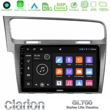 Clarion GL700 Lite Series 8Core Android11 6+128GB VW GOLF 7 Navigation Multimedia Tablet 10" Με Carplay &amp; Android Auto