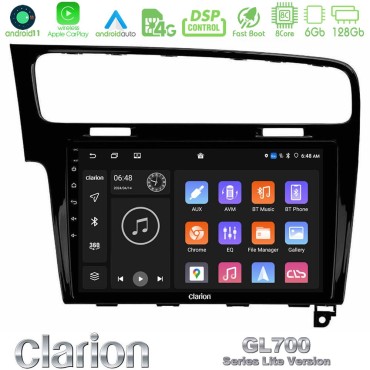 Clarion GL700 Lite Series 8Core Android11 6+128GB VW GOLF 7 Navigation Multimedia Tablet 10" Με Carplay &amp; Android Auto