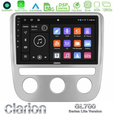 Clarion GL700 Lite Series 8Core Android11 6+128GB VW Scirocco 2008-2014 Navigation Multimedia Tablet 9" Με Carplay &amp; Android Auto