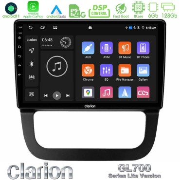 Clarion GL700 Lite Series 8Core Android11 6+128GB VW Jetta Navigation Multimedia Tablet 10" Με Carplay &amp; Android Auto