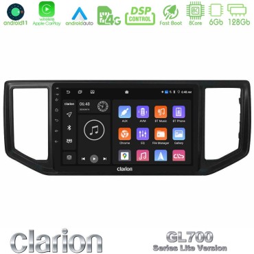 Clarion GL700 Lite Series 8Core Android11 6+128GB VW Amarok 2017-2022 Navigation Multimedia Tablet 9" Με Carplay &amp; Android Auto