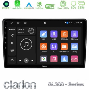 Clarion GL300 Series Alfa Romeo Mito 2008-2014 4Core Android11 2+32GB Navigation Multimedia Tablet 9" Με Carplay &amp; Android Auto
