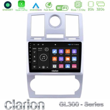 Clarion GL300 Series 4Core Android11 2+32GB Chrysler 300C Navigation Multimedia Tablet 9" Με Carplay &amp; Android Auto