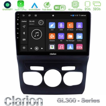 Clarion GL300 Series 4Core Android11 2+32GB Citroen C4L Navigation Multimedia Tablet 10" Με Carplay &amp; Android Auto