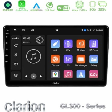 Clarion GL300 Series 4Core Android11 2+32GB Alfa Romeo 159/Brera/Spider Navigation Multimedia Tablet 9" Με Carplay &amp; Android Auto