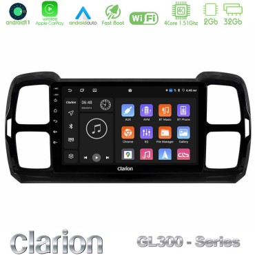 Clarion GL300 Series Citroen DS5 Aircross 2017-2021 4Core Android11 2+32GB Navigation Multimedia Tablet 9" Με Carplay &amp; Android Auto
