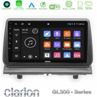 Clarion GL300 Series Dodge Nitro 2007-2011 4Core Android11 2+32GB Navigation Multimedia Tablet 9" Με Carplay &amp; Android Auto