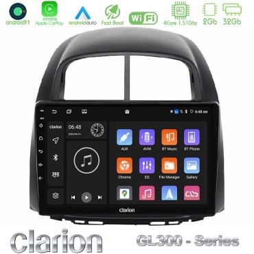 Clarion GL300 Series 4Core Android11 2+32GB Daihatsu Sirion/Subaru Justy Navigation Multimedia Tablet 10" Με Carplay &amp; Android Auto
