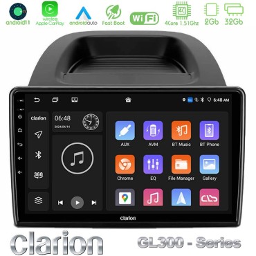 Clarion GL300 Series 4Core Android11 2+32GB Ford Ecosport 2018-2020 Navigation Multimedia Tablet 10" Με Carplay &amp; Android Auto
