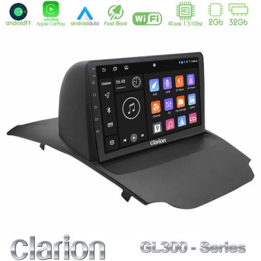 Clarion GL300 Series 4Core Android11 2+32GB Ford Ecosport 2014-2017 Navigation Multimedia Tablet 10" Με Carplay &amp; Android Auto