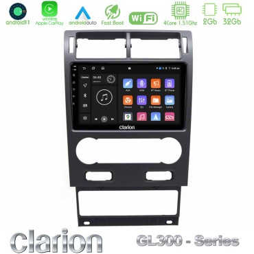 Clarion GL300 Series 4Core Android11 2+32GB Ford Mondeo 2004-2007 Navigation Multimedia Tablet 9" Με Carplay &amp; Android Auto