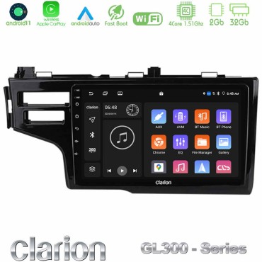 Clarion GL300 Series 4Core Android11 2+32GB Honda Jazz 2013-2020 Navigation Multimedia Tablet 9" Με Carplay &amp; Android Auto