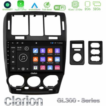 Clarion GL300 Series 4Core Android11 2+32GB Hyundai Getz 2002-2009 Navigation Multimedia Tablet 9" Με Carplay &amp; Android Auto
