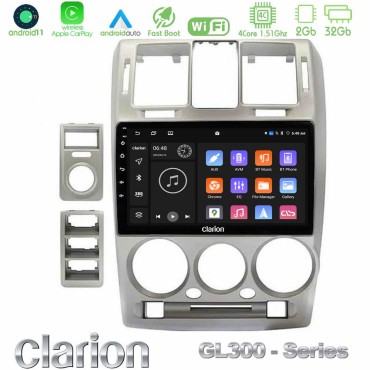 Clarion GL300 Series Hyundai Getz 2002-2009 4Core Android11 2+32GB Navigation Multimedia Tablet 9" Με Carplay &amp; Android Auto