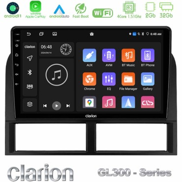Clarion GL300 Series 4Core Android11 2+32GB Jeep Grand Cherokee 1999-2004 Navigation Multimedia Tablet 9" Με Carplay &amp; Android Auto
