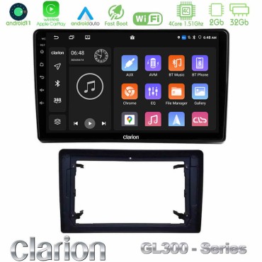 Clarion GL300 Series 4Core Android11 2+32GB Chrysler / Dodge / Jeep Navigation Multimedia Tablet 10" Με Carplay &amp; Android Auto