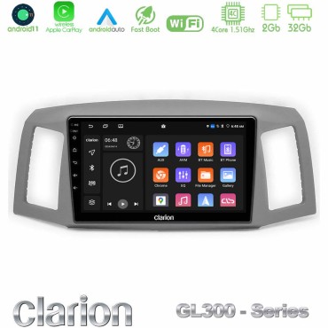 Clarion GL300 Series 4Core Android11 2+32GB Jeep Grand Cherokee 2005-2007 Navigation Multimedia Tablet 10" Με Carplay &amp; Android Auto