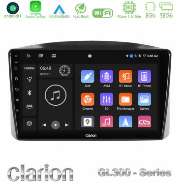 Clarion GL300 Series Jeep Grand Cherokee 2005-2007 4Core Android11 2+32GB Navigation Multimedia Tablet 10" Με Carplay &amp; Android Auto Με Carplay &amp; Android Auto