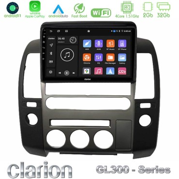 Clarion GL300 Series 4Core Android11 2+32GB  Nissan Navara D40 2006-2012 (με εργ.οθόνη) Navigation Multimedia Tablet 9" Με Carplay &amp; Android Auto