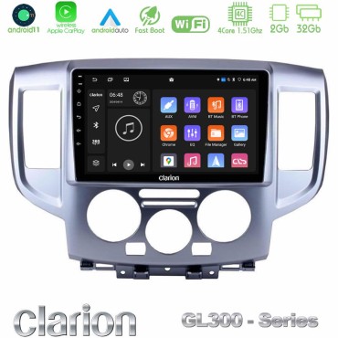 Clarion GL300 Series 4Core Android11 2+32GB Nissan NV200 Navigation Multimedia Tablet 9" Με Carplay &amp; Android Auto