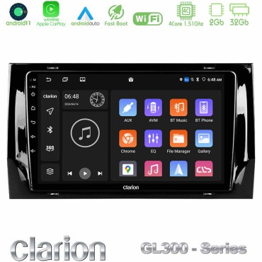Clarion GL300 Series 4Core Android11 2+32GB Skoda Kodiaq/Karoq 2017-&gt; Navigation Multimedia Tablet 10" Με Carplay &amp; Android Auto