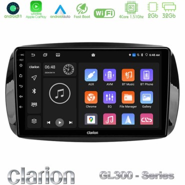 Clarion GL300 Series 4Core Android11 2+32GB Smart 453 Navigation Multimedia Tablet 9" Με Carplay &amp; Android Auto