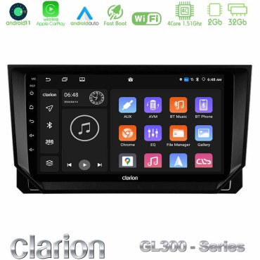 Clarion GL300 Series 4Core Android11 2+32GB Seat Arona/Ibiza Navigation Multimedia Tablet 9" Με Carplay &amp; Android Auto