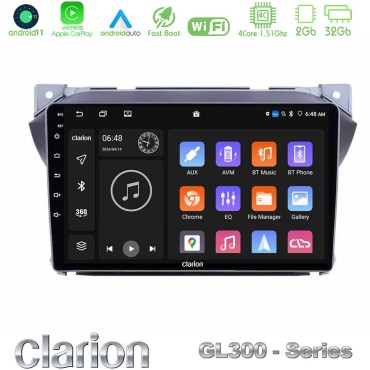 Clarion GL300 Series Suzuki Alto &amp; Nissan Pixo 4Core Android11 2+32GB Navigation Multimedia Tablet 9" Με Carplay &amp; Android Auto