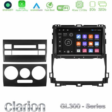 Clarion GL300 Series 4Core Android11 2+32GB Toyota Land Cruiser J120 2002-2009 Navigation Multimedia Tablet 9" Με Carplay &amp; Android Auto