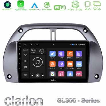Clarion GL300 Series 4Core Android11 2+32GB Toyota RAV4 2001 - 2006 Navigation Multimedia Tablet 9" Με Carplay &amp; Android Auto