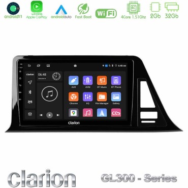 Clarion GL300 Series 4Core Android11 2+32GB Toyota CH-R (Χωρίς Εργ.Οθόνη) Navigation Multimedia Tablet 9" Με Carplay &amp; Android Auto