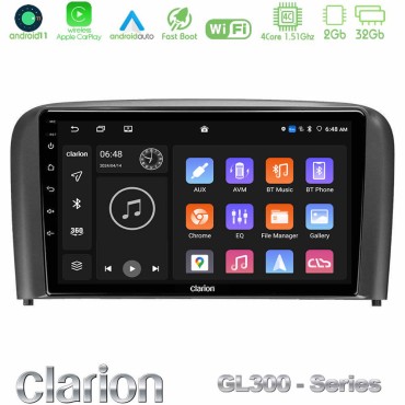 Clarion GL300 Series 4Core Android11 2+32GB Volvo S80 1998-2006 Navigation Multimedia Tablet 9" Με Carplay &amp; Android Auto