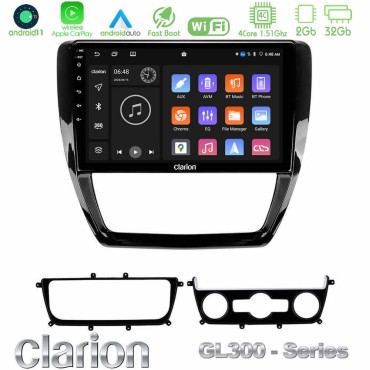 Clarion GL300 Series 4Core Android11 2+32GB VW Jetta Navigation Multimedia Tablet 10" Με Carplay &amp; Android Auto