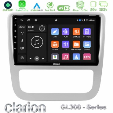 Clarion GL300 Series 4Core Android11 2+32GB VW Scirocco / Eos Navigation Multimedia Tablet 9" Με Carplay &amp; Android Auto