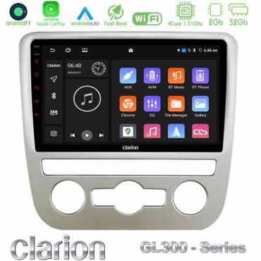 Clarion GL300 Series 4Core Android11 2+32GB VW Scirocco 2008 – 2014 Navigation Multimedia Tablet 9" Με Carplay &amp; Android Auto